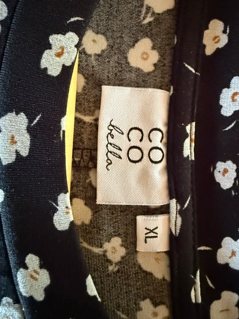 CoCo Bella Zwarte Jurk met Bloemenprint Maat XL – photo 3